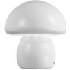 Baroni Home Lampada LED a Forma di Fungo, 3 Tonalità Luce, PVC Bianco, Batteria Ricaricabile, Cavetto USB-C Incluso, Piedini Antiscivolo e Interruttore On/Off, Efficienza Energetica A++, 15x15x16,5 cm