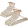Baroni Home Grucce Velluto 50 pezzi, Grucce Appendiabiti 44,5 cm, Salvaspazio con Superfice Antiscivolo Design, Capacità di Carico Elevata, per Cappotti Camicie Vestiti, Panna