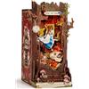 Rolife Book Nook Kit Miniature da Costruire DIY Booknook Fall into Wonder 3d Puzzle Legno con Luci Decorazione Libreria Casa Modellismo da Costruire Adulti Diorama Modellismo