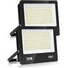 HAPYLUMI Faro LED Esterno 200W 20000LM, Potente Faretto LED 6500K Bianco Fredda Integrato Driver, IP67 Impermeabile Fari Esterno AC 85-265V per Giardino Stadio Magazzino