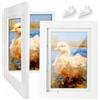 Aolso Cornice portafoto per pittura di bambini, Cornice Artistica per Bambini Apribile Sul Davanti, in Acrilico A4, Offre Apazio per Circa 50-150 Immagini-Bianco