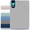 Dreamzie Lenzuolo Con Angoli - 80x200 - Microfibra Oeko Tex certificato - Grigio - Lenzuola Angoli Bambini 80x200