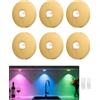 WUYOR Faro LED RGB ricaricabile tramite USB, batteria con telecomando, cambio colore, lampada a LED sotto l'armadio, magnetica, dimmerabile, illuminazione per armadio a batteria, illuminazione per