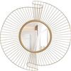 HOMCOM Decorazione Murale Specchio da Parete Rotondo, 60x60 cm Oro