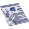 Baroni Home Telo Mare con nappe colorate, Pareo, Telo da Yoga, Asciugamano da Spiaggia Hammam, Super Assorbente e Asciugatura Rapida, Ecologico, 90x170 cm (Pesci Blu)