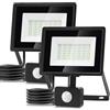 Aigostar Faretto Led da Esterno con Sensore di Movimento,30W 2510LM Faro LED Esterno,Bianco Freddo 6500K,IP65 Impermeabile Faretti LED per Giardino, Cortile,Patio,Garage,2PC