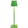 Zafferano, Poldina Micro, Lampada da Tavolo Ricaricabile e Senza Fili con Controllo Touch, Adatta per Salotto ed Esterni, Dimmer, 2200-3000 K, Altezza 27,5 cm, Colore Verde Mela