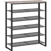HOOBRO Scarpiera a 6 Livelli, Scaffale per 18-24 Paia di Scarpe, Organizzatore Portascarpe Stabile e Resistente, per Ingresso, Armadio, Corridoio, Dormitorio, Grigio e Nero EBG67XJ01G1