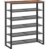 HOOBRO Scarpiera a 6 Livelli, Scaffale per 18-24 Paia di Scarpe, Organizzatore Portascarpe Stabile e Resistente, per Ingresso, Armadio, Corridoio, Dormitorio, Marrone Vintage e Nero EBF67XJ01G1