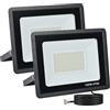 treoir Faretto LED da Esterno 100W, 10000LM Faretti Led Esterno, Faro Led Esterno 3500K IP66 Impermeabile Fari Led da Esterno per Giardino, Garage, Parcheggio (Bianco Caldo-2pcs,100W)