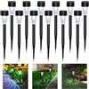 Aigostar - Luci solari a LED per esterni da giardino, luce fredda 6500 K, IP44 impermeabile, luce solare per prato esterno giardino per terrazza, cortile, corridoio. 12 pz