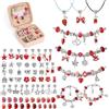 AUAUY Kit Braccialetti Fai Da Te, per a Ragazze dai 15 Anni in Su, Rosso