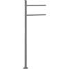 ML DESIGN modern living ML-Design Supporto per Cassetta delle Lettere in Acciaio Inossidabile Argento Altezza 120 cm Palo di Sostegno da Pavimento Cassetta Postale Stand Verticale Base Casella Buca della Posta Design Moderno