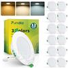 Fondiiz Faretti LED da Incasso Per Cartongesso, 6W, 220V, IP44, Set da 12