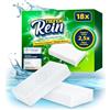 TIEFENREIN Spugna Magica PRO 18 pezzi - Novità: spugna magica per muro con una durata 2,5 volte superiore | Gomma Magica extra resistente | Magic Eraser rimuove lo sporco da pareti, scarpe, cucine e bagni
