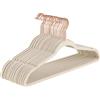 Baroni Home Grucce Velluto 20 pezzi, Grucce Appendiabiti 44,5 cm, Salvaspazio con Superfice Antiscivolo Design, Capacità di Carico Elevata, per Cappotti Camicie Vestiti, Panna