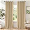 Ystyle Tende Oscuranti per Interni 2 Pezzi, 140x180 cm, Tende Camera da Letto Moderna con Anelli, Tenda Termica Isolante Freddo e Caldo Morbido Idrorepellente, per Soggiorno Cameretta, Beige Scuro