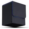 Aolso Deck Box,Magnetic Flip Deck Box Magic con Capacità di 100 Cartes Collezionabili,Scatola Porta Carte per Carte da Collezione MTG,TCG,Yugioh,Commander-Blu/Nero