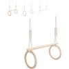 MAMOI® Anelli ginnastica artistica per bambini, Trapezio altalena in legno da casa, Attrezzatura altalene per uso interno, Dondolo multifunzione fino a 50kg