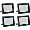 treoir Faretto LED da Esterno 100W, 10000LM Faretti Led Esterno, Faro Led Esterno 3500K IP66 Impermeabile Fari Led da Esterno per Giardino, Garage, Parcheggio (Bianco Caldo-4pcs, 100W)