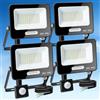 Aigostar- 30W Faretto Led da Esterno con Sensore di Movimento, Faro LED Esterno, 2750LM, Bianco Freddo 6500K, IP65 Impermeabile, Faretti LED per Giardino, Cortile, Patio, Garage, Confezione da 4