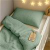 Totsy Baby Set Copripiumino Bambini Mussola 90 x 120 cm cotone - Copripiumino Lettino con Federa 60 x 40 cm e Cerniera - Bimbo Bimba Neonato Cameretta Mussola Culla Oeko-Tex Salvia
