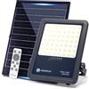 Aigostar faretto Solare con Telecomando, 300W Faro LED Esterno con Pannello Solare, 3000LM, 6500K Bianco Freddo, IP65 Impermeabile, faretto da Esterno, ottimo per giardini esterni, terrazze, garage