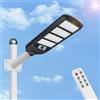 Aigostar - 200W Lampione Solare da Esterno con Sensore di Movimento, Telecomando, Impermeabile IP65, 2000LM Luce Fredda 6500K, Lampioni Solari LED per Giardino, Cortile, Strada (Non Include il Palo)