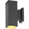 Aigostar Lampada da Parete Esterno Impermeabile IP65, GU10 Alluminio Up Down, Applique Moderna per Muro Portico Corridoio Terrazza, Nero