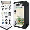 BOSYTRO Grow Box Kit Completo, Tenda da Crescita, Luce per Piante da 120W, Kit Completo di Tenda idroponica 600D con Sistema di Ventilazione, con Termoigrometro e Timer(80x80x180CM-4Z)