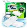 TIEFENREIN Spugna Magica PRO 9 pezzi - Novità: spugna magica per muro con una durata 2,5 volte superiore | Gomma Magica extra resistente | Magic Eraser rimuove lo sporco da pareti, scarpe, cucine e bagni