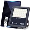 Aigostar faretto Solare con Telecomando, 200W Faro LED Esterno con Pannello Solare, 2000LM, 6500K Bianco Freddo, IP65 Impermeabile, faretto da Esterno, ottimo per giardini esterni, terrazze, garage