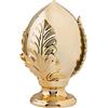 Montemaggi Baroni Home Pumo Pugliese Colorato, Pumo Decorativo in Porcellana Dipinta a Mano, S, Oro