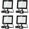 Aigostar Faretto Led da Esterno con Sensore di Movimento,50W 4300LM Faro LED Esterno,Bianco Freddo 6500K,IP65 Impermeabile Faretti LED per Giardino,Cortile,Patio,Garage Confezione da 4