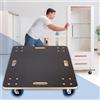 ECD Germany Carrello da Trasporto Mobili Elettrodomestici - 60 x 80 cm - Portata Carico Max. 800 kg - Piattaforma Girevole Pedana con Ruote in Gomma Base Mobile Sposta Carichi Trasloco Oggetti
