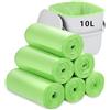 Flintronic 120 Pezzi Sacchetti Per Rifiuti Biodegradabili, Resistenti Sacchetti Immondizia Organici, Sacchetti Spazzatura Umido Compostabili 10 Lt, per Cucina, Ufficio, Soggiorno(45X50cm,Verde)