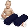 Dreamzie - Set 2 Lenzuolo con Angoli Cotone Bambini - 40x80 - Oeko Tex certificato - Blu Scuro - Lenzuolo con Angoli 40x80