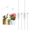 SANSI Lampada LED per Piante da Interno, Spettro Completo con Clip Lampada LED da Coltivazione con Timer 3/6/12 Ore, 4 Livelli di Luminosità Dimmerabili per Piante Piccole, Bianco 4.5W 2 Pack