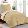 Dreamzie Copripiumino Singolo 135x200 cm con 1 Federe 80x80 cm - Beige/Sabbia Set Copripiumino Singolo 135 x 200