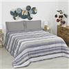 Baroni Home Trapunta Invernale in Ecopiuma, Piumone 350 gr/mq caldo e morbido, Anallergica, Antiacaro e Traspirante, Righe Tortora, Matrimoniale 260x260 cm