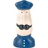 Baroni Home Decorazione in Ceramica, Soprammobile Moderno, Statuetta da Interno o Esterno a forma di Capitano con Baffi, 11X9X24 cm