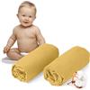 Dreamzie - Set 2 Lenzuolo con Angoli Cotone Bambini - 60x120/ 70x140 - Oeko Tex certificato - Giallo - Lenzuolo con Angoli 60x120/ 70x140