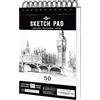 STATIONERY ISLAND Sketchbook, A5 Blocco da Disegno 180g/m² Carta Spessa, 100 Pagine/50 Fogli Rilegati a Spirale Album da Disegno 1 Pacco