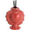 Baroni Home Diffusore per Ambienti, Profumatore con bastoncini in Ceramica, (Ex Voto Rosso)