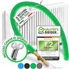 BRUSHYZ Pulisci Termosifoni Flessibile Lungo 115cm I Spazzola per Pulire Termosifoni senza Graffi I Spazzola Pulizia Caloriferi con Copertura Lavabile I Per Tutti i Radiatori I Colore: Verde