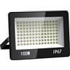 HAPYLUMI Proiettore LED per esterni, 100 W, 10000 lm, faretto a LED per esterni, potente, 6500 K, bianco freddo, IP67, impermeabile, illuminazione di sicurezza, per giardino, patio, garage, terrazza