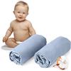 Dreamzie - Set 2 Lenzuolo con Angoli Cotone Bambini - 60x120/ 70x140 - Oeko Tex certificato - Azzurro - Lenzuolo con Angoli 60x120/ 70x140