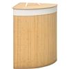 HOMCOM Cesto Portabiancheria con Coperchio 38x38x57cm Colore Legno