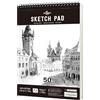 STATIONERY ISLAND Sketchbook, A3 Blocco da Disegno 180g/m² Carta Spessa, 100 Pagine/50 Fogli Rilegati a Spirale Album da Disegno 1 Pacco