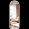 HOMCOM Specchio da Parete ad Arco LED Regolabile 40x3x120 cm Trasparente